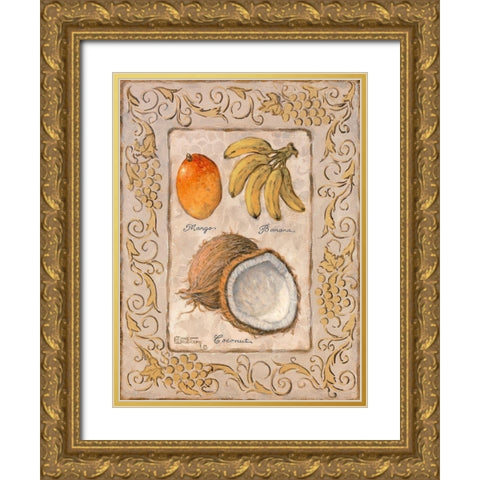Tropical Fruit I Gold Ornate Wood Framed Art Print with Double Matting by Kruskamp, Janet