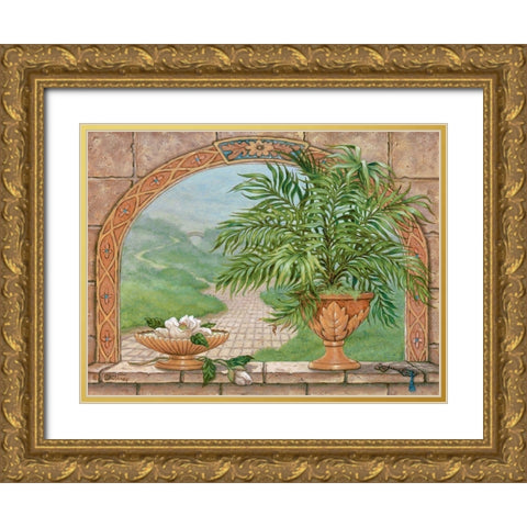 Key to Yesterday Gold Ornate Wood Framed Art Print with Double Matting by Kruskamp, Janet