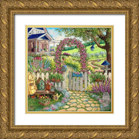 Spring Concert Gold Ornate Wood Framed Art Print with Double Matting by Kruskamp, Janet