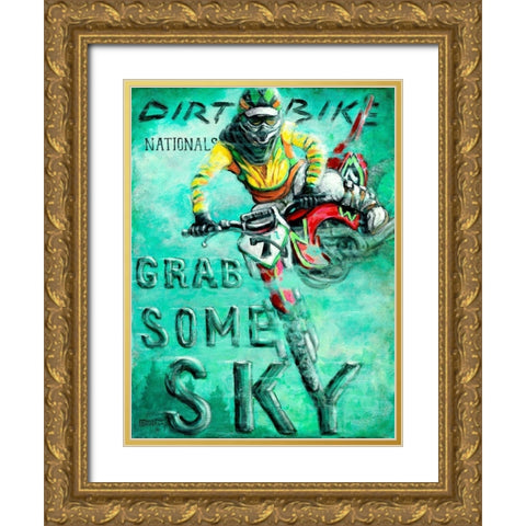 Grab Some Sky Gold Ornate Wood Framed Art Print with Double Matting by Kruskamp, Janet