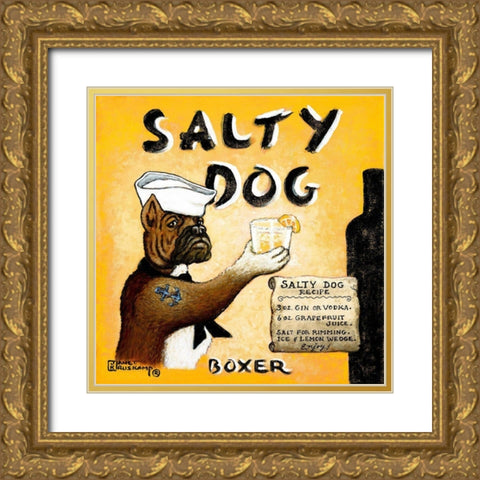 Salty Dog Gold Ornate Wood Framed Art Print with Double Matting by Kruskamp, Janet