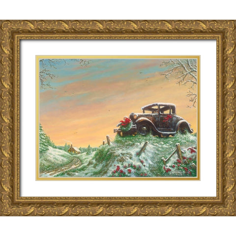 Another Christmas Gold Ornate Wood Framed Art Print with Double Matting by Kruskamp, Janet