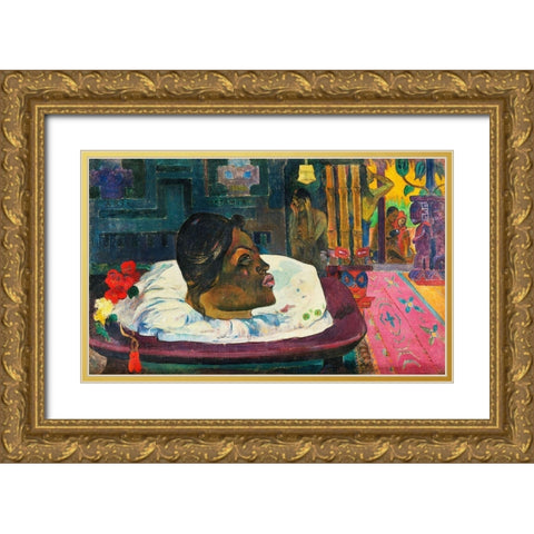 The Royal End Gold Ornate Wood Framed Art Print with Double Matting by Gauguin, Paul