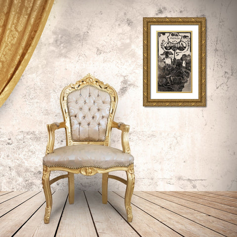 Fragrant (Noa noa) Gold Ornate Wood Framed Art Print with Double Matting by Gauguin, Paul