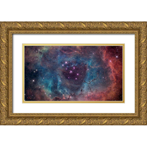 Deep Space from Hubble Gold Ornate Wood Framed Art Print with Double Matting by NASA