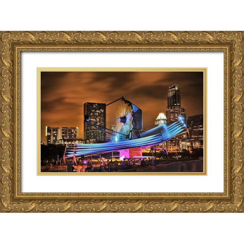 James Webb Space Telescope Model Gold Ornate Wood Framed Art Print with Double Matting by NASA