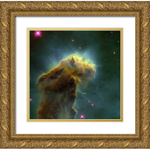 Stellar Gold Ornate Wood Framed Art Print with Double Matting by NASA