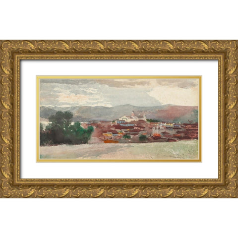 View of Santiago de Cuba Gold Ornate Wood Framed Art Print with Double Matting by Homer, Winslow