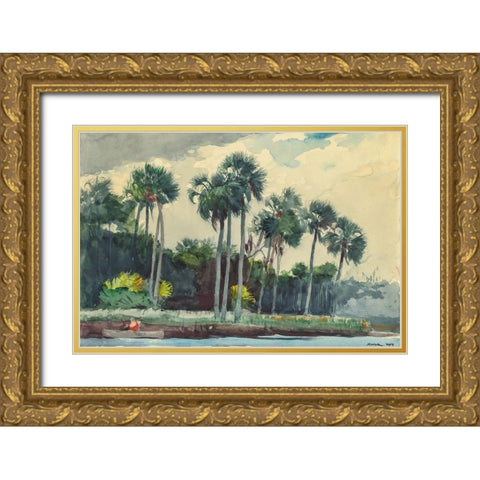 Red Shirt, Homosassa, Florida Gold Ornate Wood Framed Art Print with Double Matting by Homer, Winslow