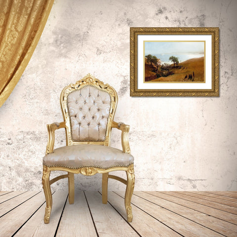 Monterey, California Gold Ornate Wood Framed Art Print with Double Matting by Bierstadt, Albert