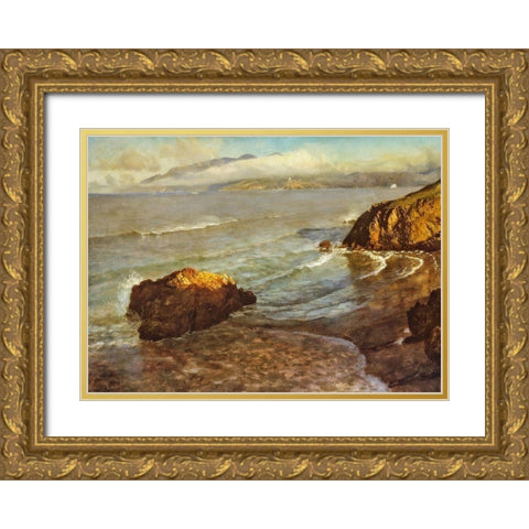 Entrance to the Golden Gate Gold Ornate Wood Framed Art Print with Double Matting by Bierstadt, Albert