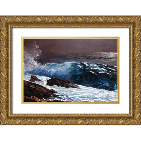 Sunlight on the Coast Gold Ornate Wood Framed Art Print with Double Matting by Homer, Winslow