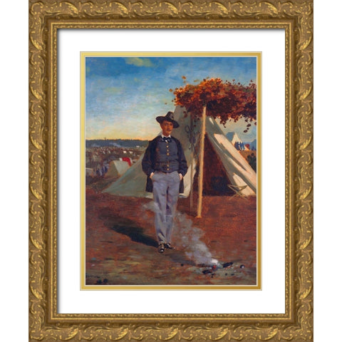 Albert Post Gold Ornate Wood Framed Art Print with Double Matting by Homer, Winslow