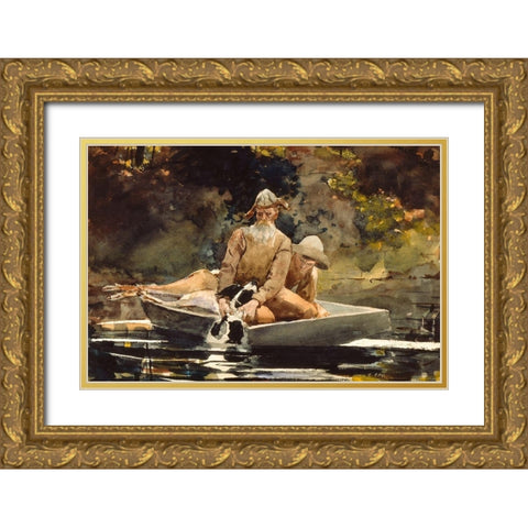 After the Hunt Gold Ornate Wood Framed Art Print with Double Matting by Homer, Winslow