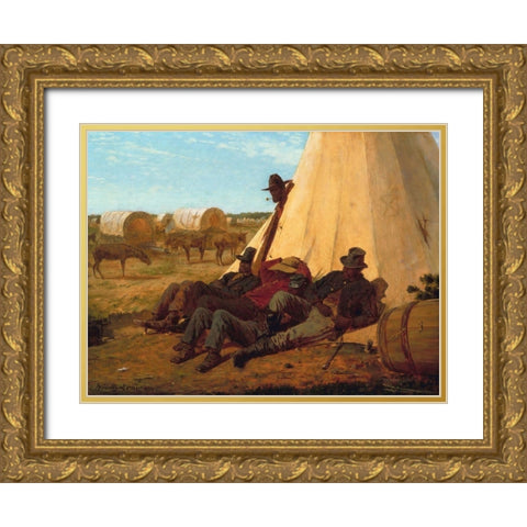 The Bright Side Gold Ornate Wood Framed Art Print with Double Matting by Homer, Winslow