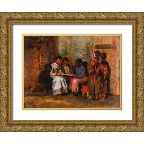 Sunday Morning in Virginia Gold Ornate Wood Framed Art Print with Double Matting by Homer, Winslow