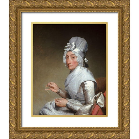 Catherine Brass Yates Gold Ornate Wood Framed Art Print with Double Matting by Stuart, Gilbert