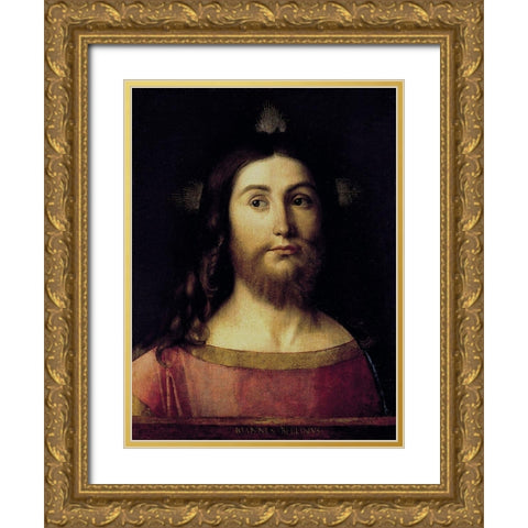 El Salvador Gold Ornate Wood Framed Art Print with Double Matting by Bellini, Giovanni