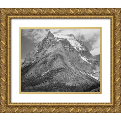 Going-to-the-Sun Mountain-Glacier National Park-Montana Gold Ornate Wood Framed Art Print with Double Matting by Adams, Ansel