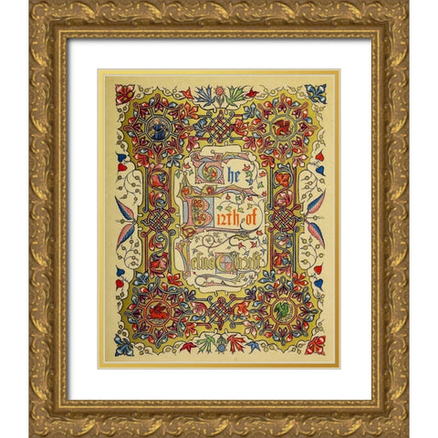 A Christmas carol Gold Ornate Wood Framed Art Print with Double Matting by Macmillan
