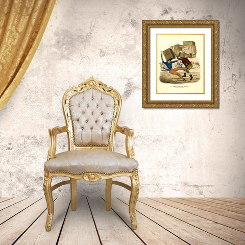 A Christmas Box Gold Ornate Wood Framed Art Print with Double Matting by Hodgson, Orlando