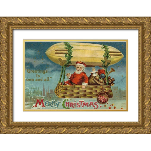Greetings to one and all Gold Ornate Wood Framed Art Print with Double Matting by Missouri History Museum