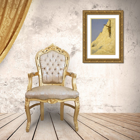 The Transgressor Gold Ornate Wood Framed Art Print with Double Matting by Remington, Frederic