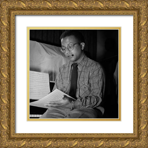 Billy Strayhorn-New York Gold Ornate Wood Framed Art Print with Double Matting by Gottlieb, William