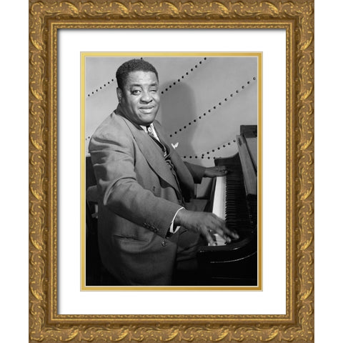 Art Tatum-Vogue Room 1948 Gold Ornate Wood Framed Art Print with Double Matting by Gottlieb, William