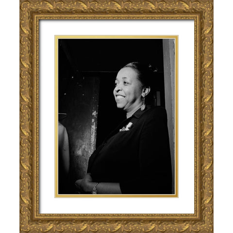 Ethel Waters Gold Ornate Wood Framed Art Print with Double Matting by Gottlieb, William