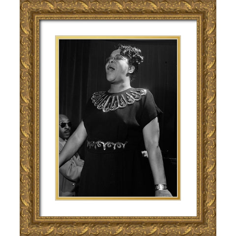 Bertha Chippie Hill-New York 1947 Gold Ornate Wood Framed Art Print with Double Matting by Gottlieb, William