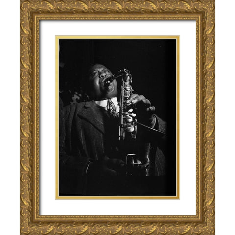 Portrait of Pete Brown Gold Ornate Wood Framed Art Print with Double Matting by Gottlieb, William