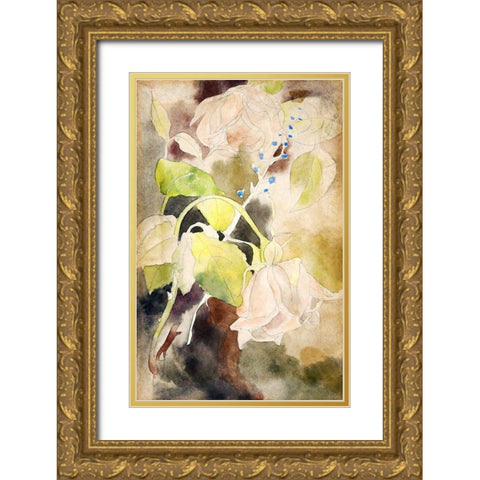 Peachy Rose Gold Ornate Wood Framed Art Print with Double Matting by Demuth, Charles