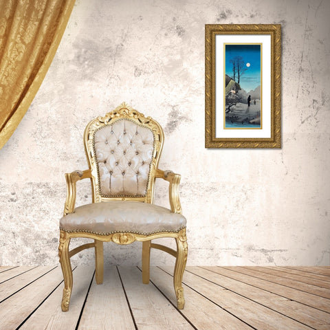 Old Inn Gold Ornate Wood Framed Art Print with Double Matting by Takahashi, Hiroaki