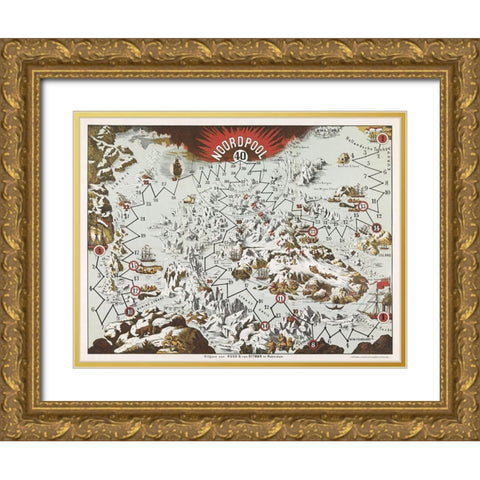 Nordpool Gold Ornate Wood Framed Art Print with Double Matting by Nijgh and Van Ditmar