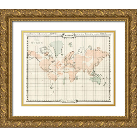The Story of Atlantis a geographical-historical-and ethnological sketch Gold Ornate Wood Framed Art Print with Double Matting by Sinnett, A P