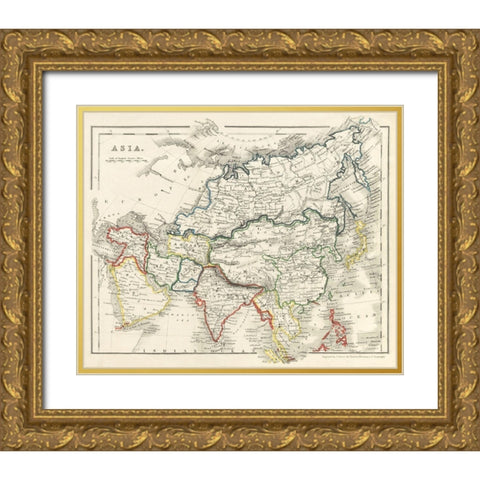 Beetons Dictionary of Geography-A universal gazetteer Gold Ornate Wood Framed Art Print with Double Matting by Beeton, Samuel Orchart