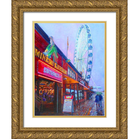 Rainy Days Gold Ornate Wood Framed Art Print with Double Matting by Ghanooni, Sarah