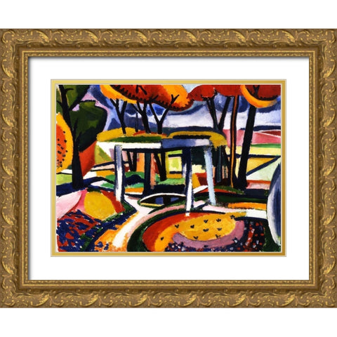 Decor Slav Gold Ornate Wood Framed Art Print with Double Matting by Sayen, Henry Lyman