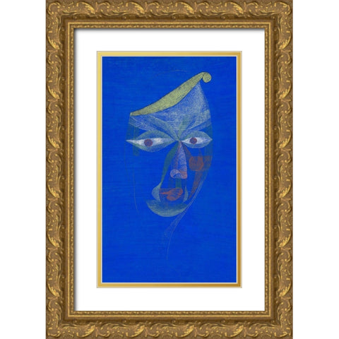 Portrait of an Oriental Gold Ornate Wood Framed Art Print with Double Matting by Klee, Paul