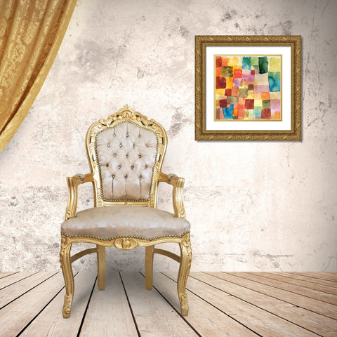 Untitled Abstract Gold Ornate Wood Framed Art Print with Double Matting by Klee, Paul