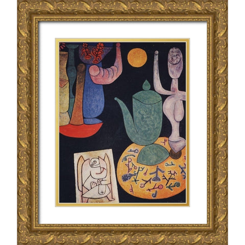Still Life 1940 Gold Ornate Wood Framed Art Print with Double Matting by Klee, Paul