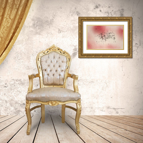 Bird Landscape Gold Ornate Wood Framed Art Print with Double Matting by Klee, Paul