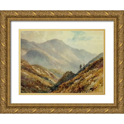 A Canon in the Sierra Madres-California 1914 Gold Ornate Wood Framed Art Print with Double Matting by Palmer, Sutton