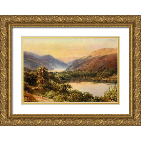 Blue Lake-Lake County-California 1914 Gold Ornate Wood Framed Art Print with Double Matting by Palmer, Sutton