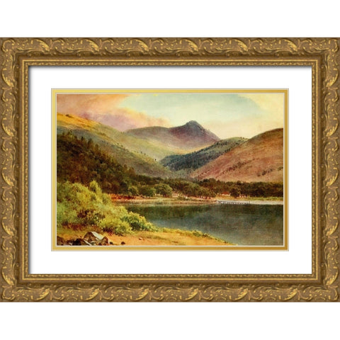 Clear Lake-Lake County-California 1914 Gold Ornate Wood Framed Art Print with Double Matting by Palmer, Sutton