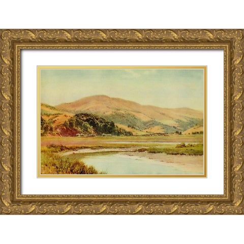 Mill Valley and Backwater of San Francisco Bay-California 1914 Gold Ornate Wood Framed Art Print with Double Matting by Palmer, Sutton