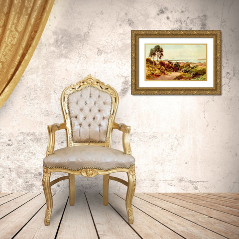 San Diego-looking towards Point Loma-California 1914 Gold Ornate Wood Framed Art Print with Double Matting by Palmer, Sutton
