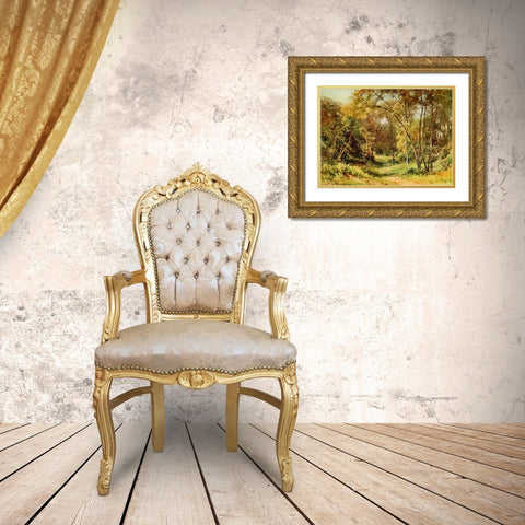 Tall Chaparral-Santa Cruz-California 1914 Gold Ornate Wood Framed Art Print with Double Matting by Palmer, Sutton