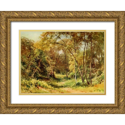 Tall Chaparral-Santa Cruz-California 1914 Gold Ornate Wood Framed Art Print with Double Matting by Palmer, Sutton